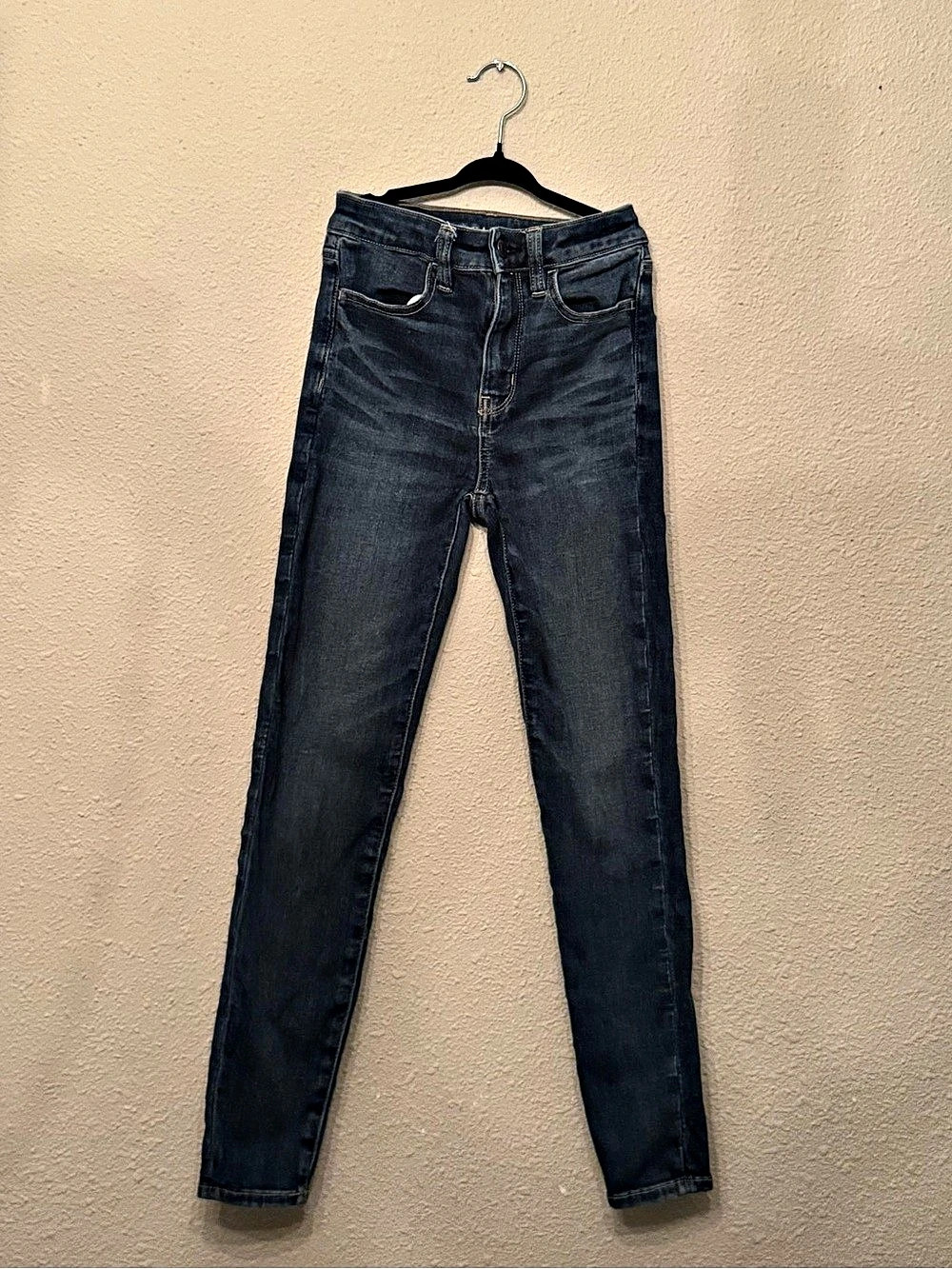 American Eagle Ne(X)t Level Super Skinny Super Skinny Jeans Blue Waist 000 Short